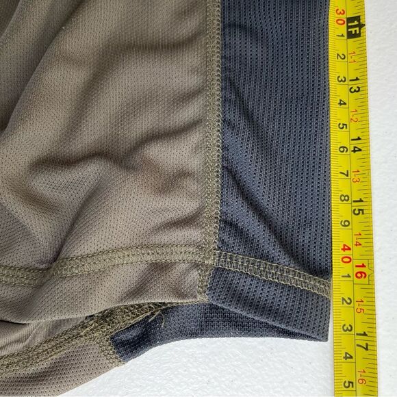 LL Bean Comfort Bicycling Biking Jersey Olive Gray Zipper Pocket Men Medium - Picture 10 of 12